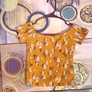 Mustard color crop top